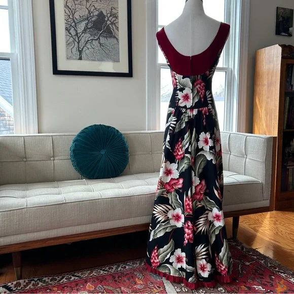 VTG Hawaiian Bark Cloth Maxi - Picture 2 of 6